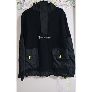 Champion LIFE Medium Black Label Sideline Quarter Zip Pullover Athleisure Active